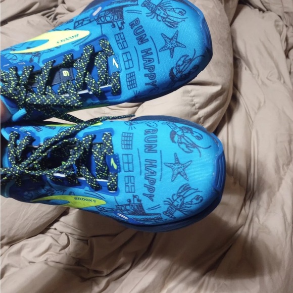 Brooks run happy blue shoes sz 7 - Picture 6 of 6